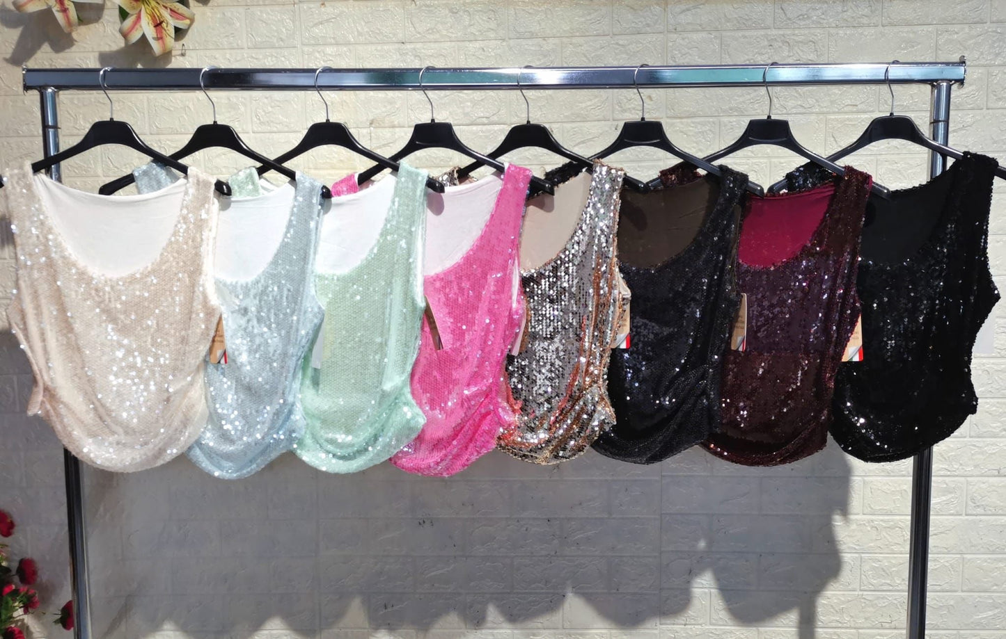 Canotta paillettes